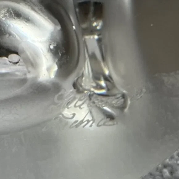 VINTAGE Lalique France Crystal Vase Figurine Frosted Glass Sylvie Doves - Picture 13 of 15